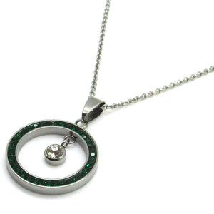 Stainless Steel Birthstone Pendant with chain